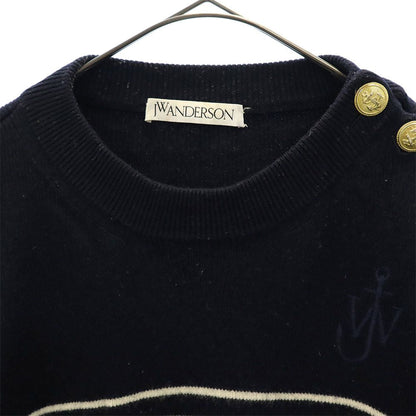 J.W.Anderson. Striped Long Sleeve Sweater Navy/White Size S
