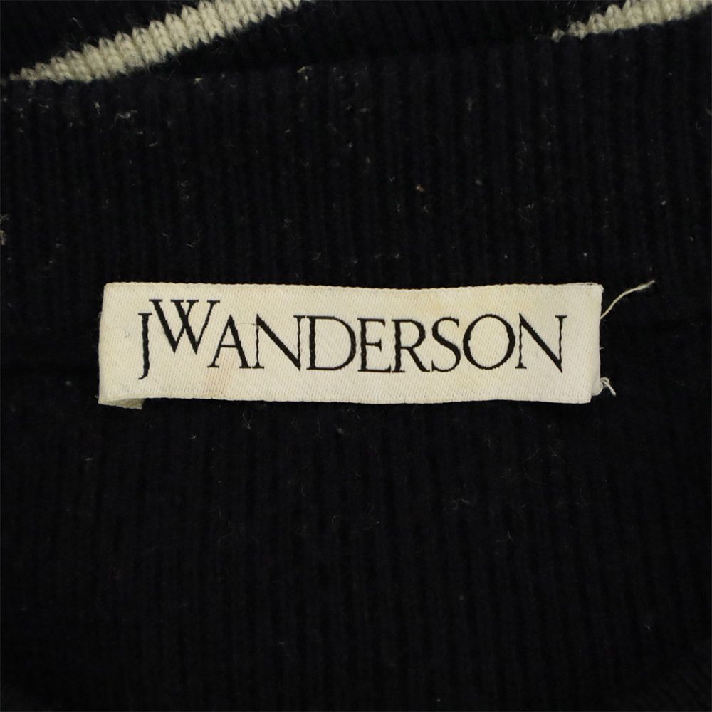 J.W.Anderson. Striped Long Sleeve Sweater Navy/White Size S