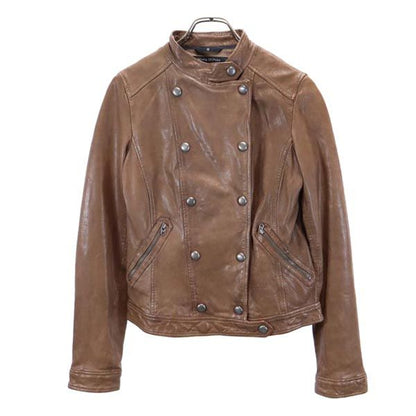 Marc O'polo Brown Leather Jacket Size 36