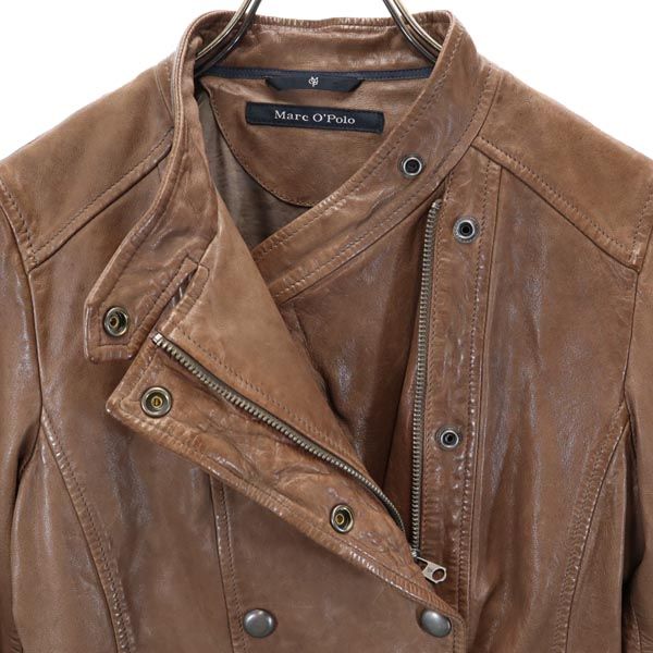 Marc O'polo Brown Leather Jacket Size 36