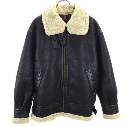 ALPHA INDUSTRIES INC B3 Faux Shearling Jacket Black Size XL