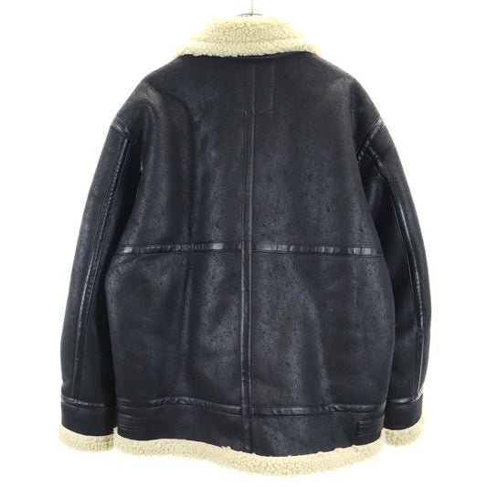 ALPHA INDUSTRIES INC B3 Faux Shearling Jacket Black Size XL