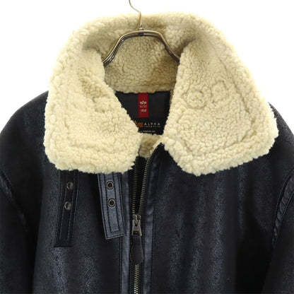 ALPHA INDUSTRIES INC B3 Faux Shearling Jacket Black Size XL