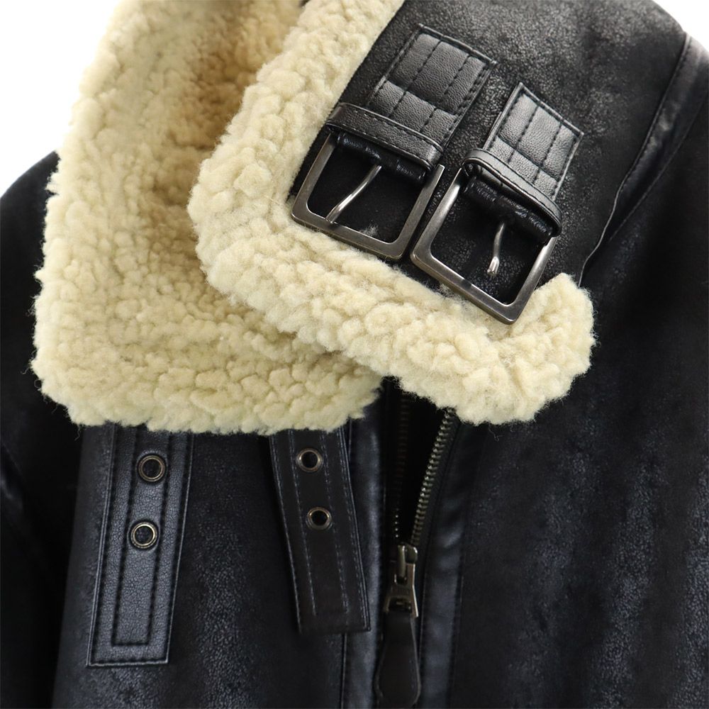 ALPHA INDUSTRIES INC B3 Faux Shearling Jacket Black Size XL