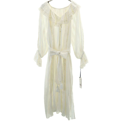 GRACE CLASS Frill Lace Long Sleeve Dress White Size 2-36