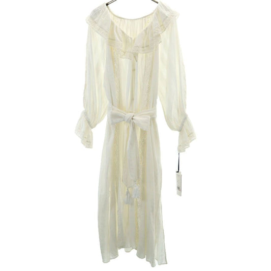 GRACE CLASS Frill Lace Long Sleeve Dress White Size 2-36