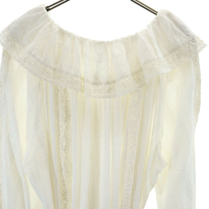 GRACE CLASS Frill Lace Long Sleeve Dress White Size 2-36