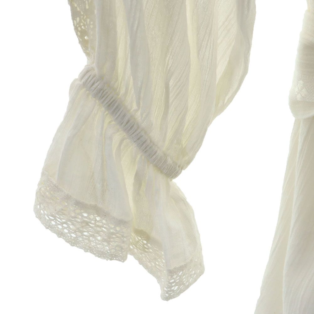 GRACE CLASS Frill Lace Long Sleeve Dress White Size 2-36