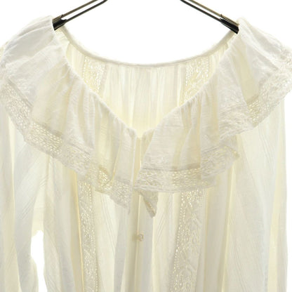 GRACE CLASS Frill Lace Long Sleeve Dress White Size 2-36