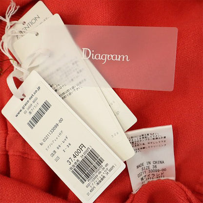 Diagram Long Sleeve Sweater Red Size 36