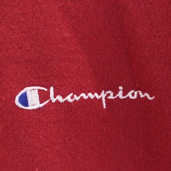 Champion 90s Logo Embroidered Red Sweatshirt Size M