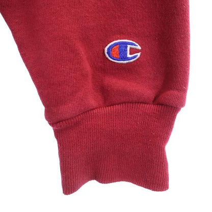 Champion 90s Logo Embroidered Red Sweatshirt Size M