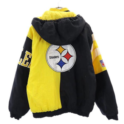 STARTER 90s NFL Steelers Padded Nylon Jacket Black Size S