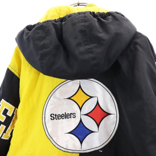 STARTER 90s NFL Steelers Padded Nylon Jacket Black Size S