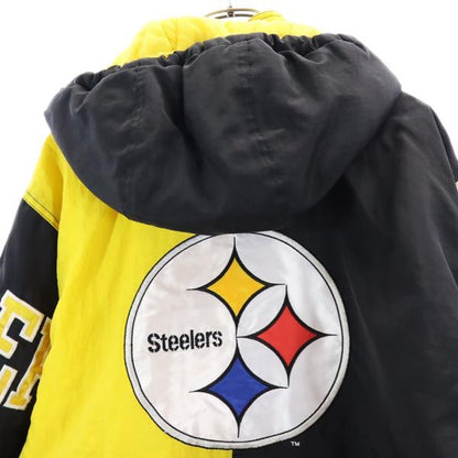 STARTER 90s NFL Steelers Padded Nylon Jacket Black Size S
