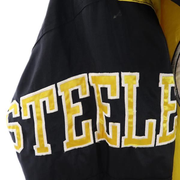 STARTER 90s NFL Steelers Padded Nylon Jacket Black Size S