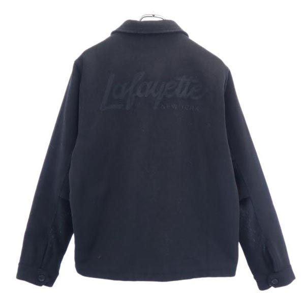 LFYT Black Back Logo Embroidered Wool Jacket Size L