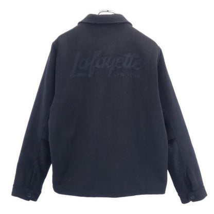 LFYT Black Back Logo Embroidered Wool Jacket Size L