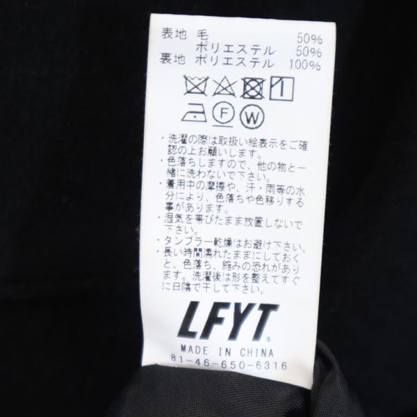 LFYT Black Back Logo Embroidered Wool Jacket Size L