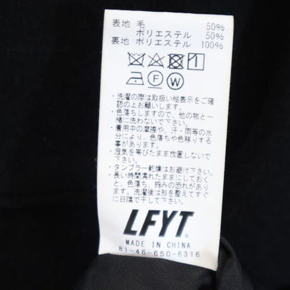 LFYT Black Back Logo Embroidered Wool Jacket Size L