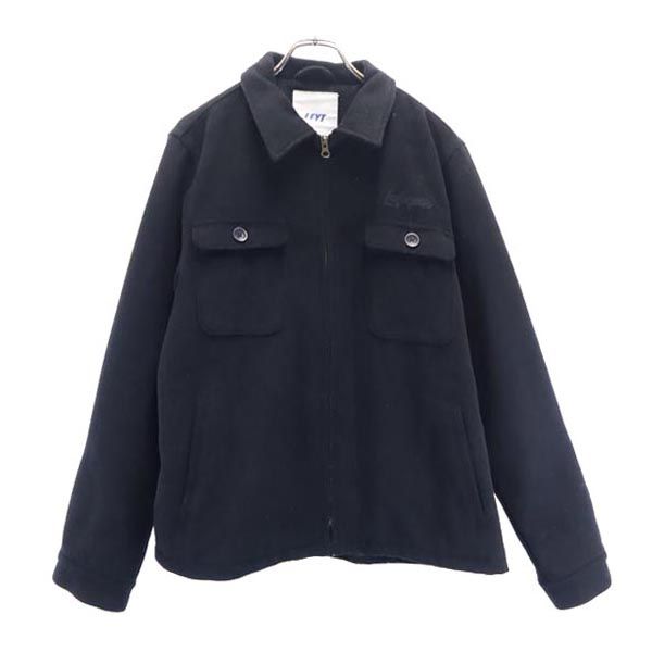 LFYT Black Back Logo Embroidered Wool Jacket Size L