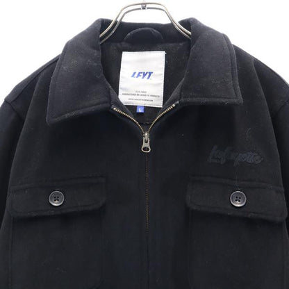 LFYT Black Back Logo Embroidered Wool Jacket Size L
