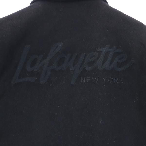 LFYT Black Back Logo Embroidered Wool Jacket Size L