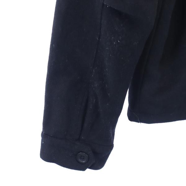 LFYT Black Back Logo Embroidered Wool Jacket Size L