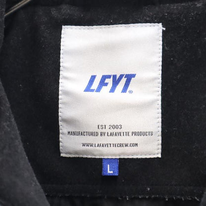 LFYT Black Back Logo Embroidered Wool Jacket Size L