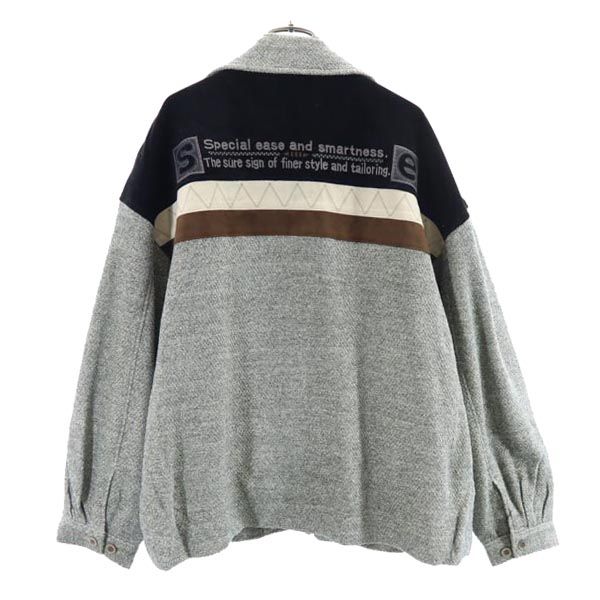 santa fe Japan Back Logo Embroidered Jacket Gray Size 3