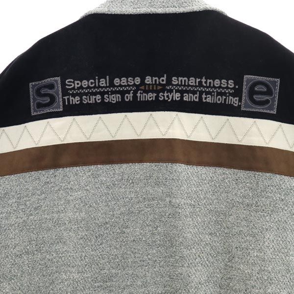 santa fe Japan Back Logo Embroidered Jacket Gray Size 3