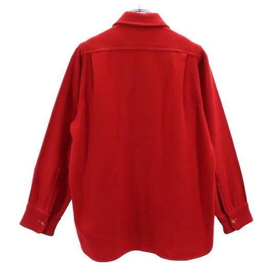 BRENT 40s Vintage Long Sleeve Gusseted Shirt Red Size 15.5