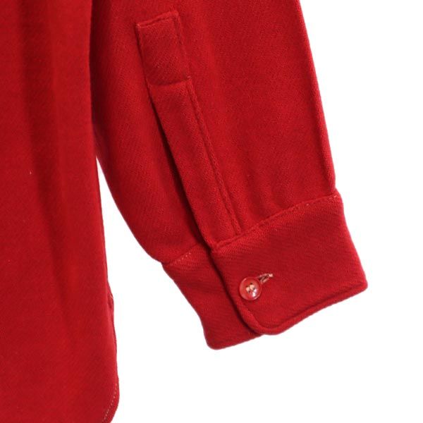 BRENT 40s Vintage Long Sleeve Gusseted Shirt Red Size 15.5