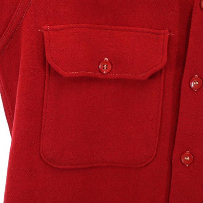 BRENT 40s Vintage Long Sleeve Gusseted Shirt Red Size 15.5