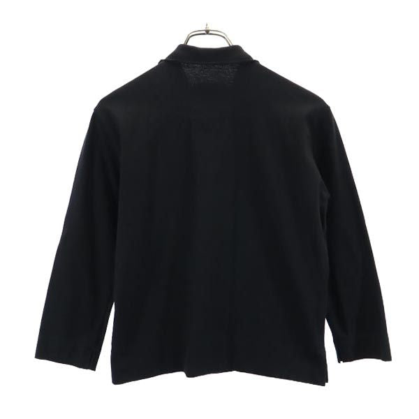 Yohji Yamamoto Collared 3/4 Sleeve Cardigan Black Size 2