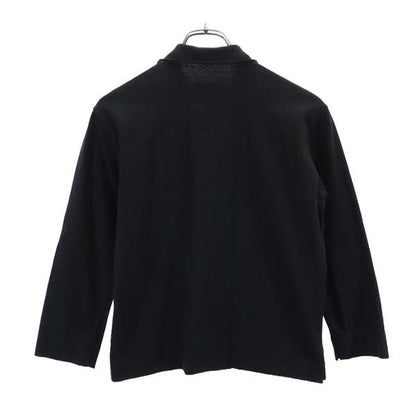 Yohji Yamamoto Collared 3/4 Sleeve Cardigan Black Size 2