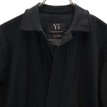 Yohji Yamamoto Collared 3/4 Sleeve Cardigan Black Size 2