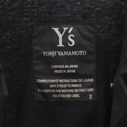 Yohji Yamamoto Collared 3/4 Sleeve Cardigan Black Size 2