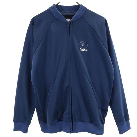 Bape A BATHING APE Jersey Track Jacket Navy Size S