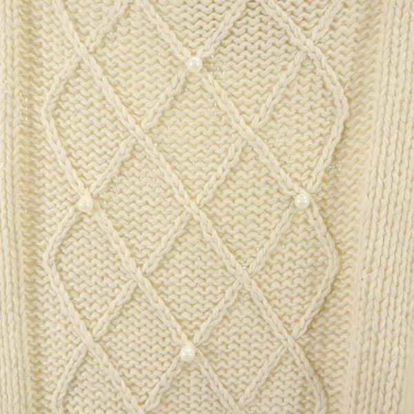 STUSSY Wool Blend Lace-Up Sweater White Size M