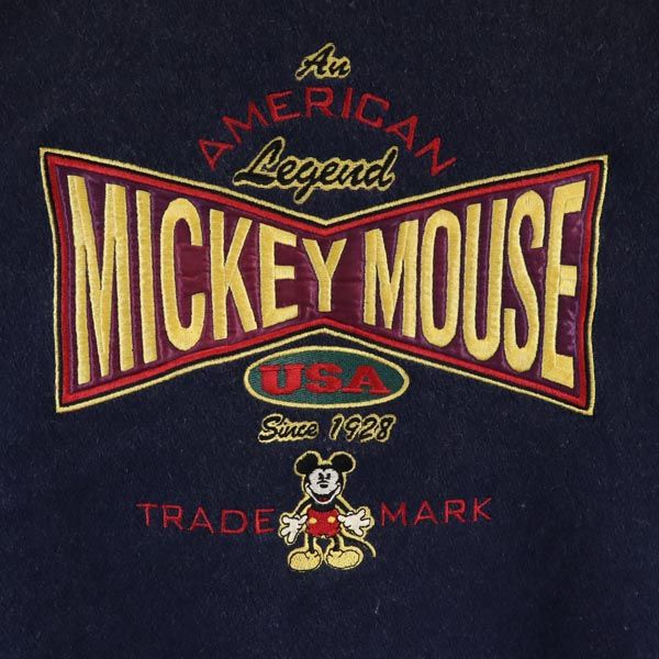 MICKEY MOUSE 80s 90s USA Wool Blend Jacket Blue Size L