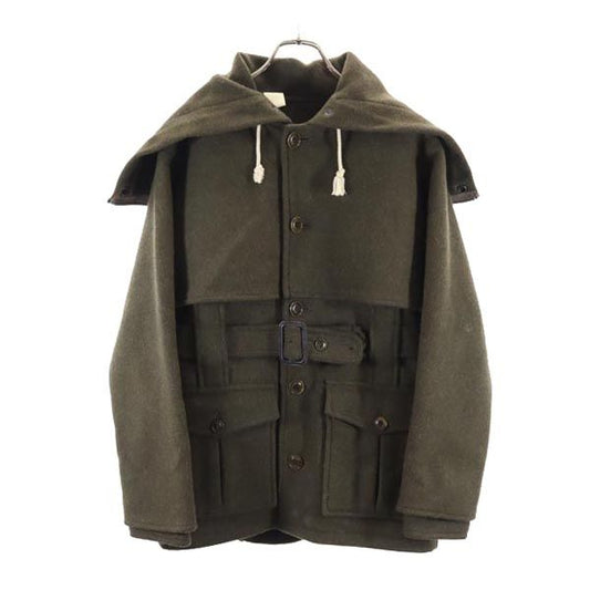 N.HOOLYWOOD Japan Wool Hooded Jacket Green Size 36