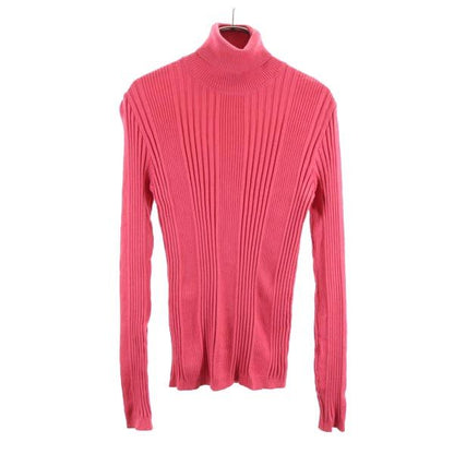 GUCCI High Neck Long Sleeve Sweater Pink Size S