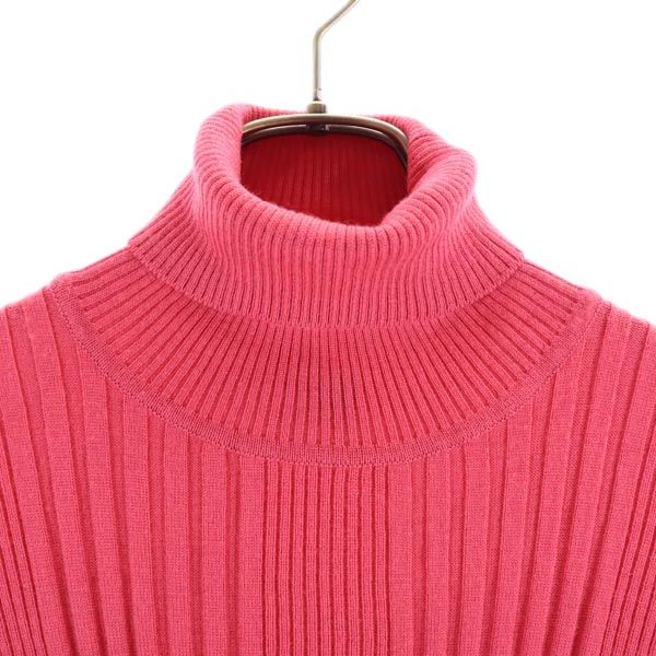 GUCCI High Neck Long Sleeve Sweater Pink Size S