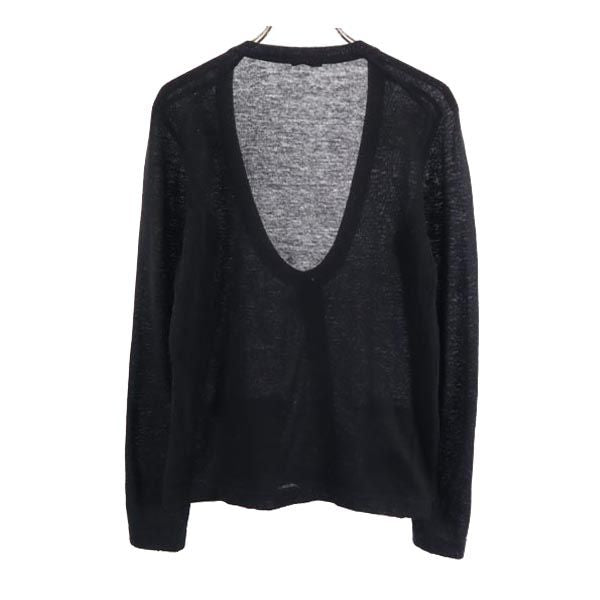 MIUMIU Italian Long Sleeve Cashmere Blend Cardigan Black Size 40