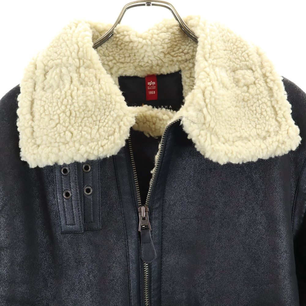 ALPHA INDUSTRIES INC Sherpa Lined Flight Jacket Black Size M