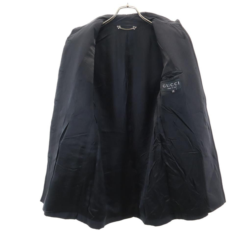 GUCCI Italian Old Wool Blend Coat Black Size 40