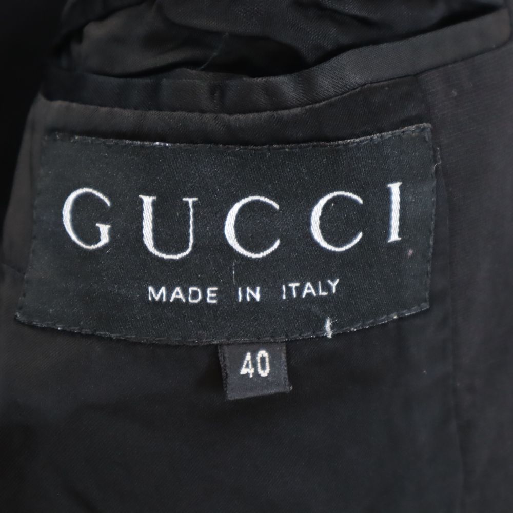 GUCCI Italian Old Wool Blend Coat Black Size 40