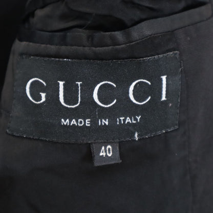 GUCCI Italian Old Wool Blend Coat Black Size 40