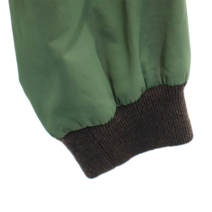 CELINE Mink Fur Collar Padded Jacket Green Size 38